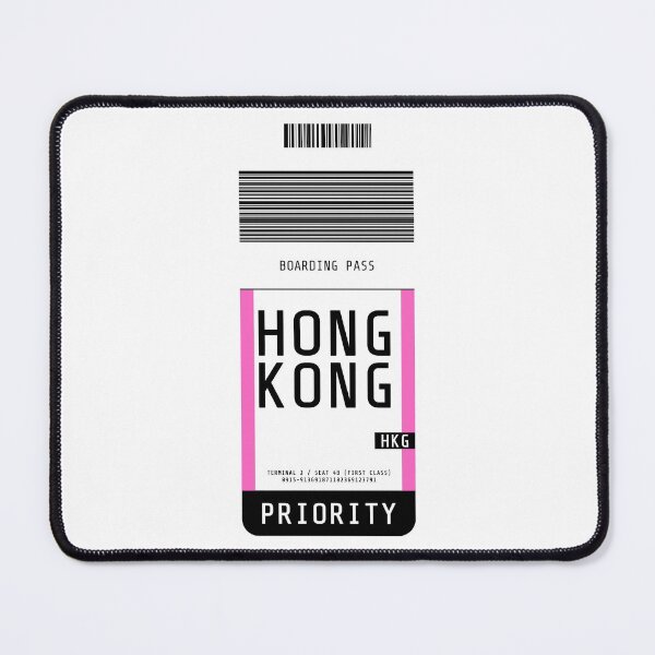 Artikelvorschau, Hongkong Bordkarte HKG (Pink) entworfen und verkauft von lukassfr.