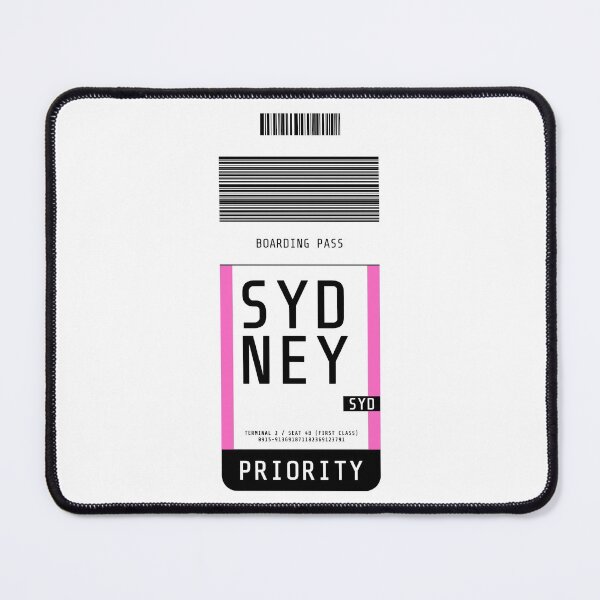 Item preview, Sydney Boarding Pass SYD (Pink) designed and sold by lukassfr.