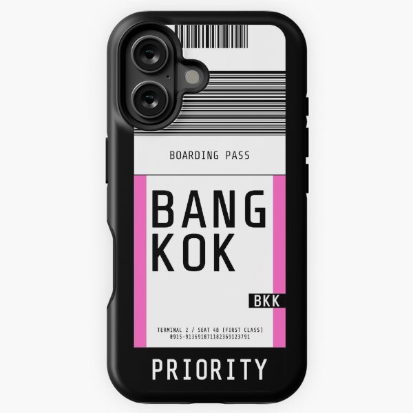 Item preview, Bangkok Boarding Pass BKK (Pink) designed and sold by lukassfr.