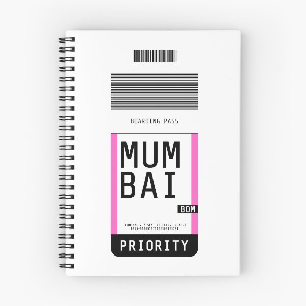 Item preview, Mumbai Boarding Pass BOM (Pink) designed and sold by lukassfr.