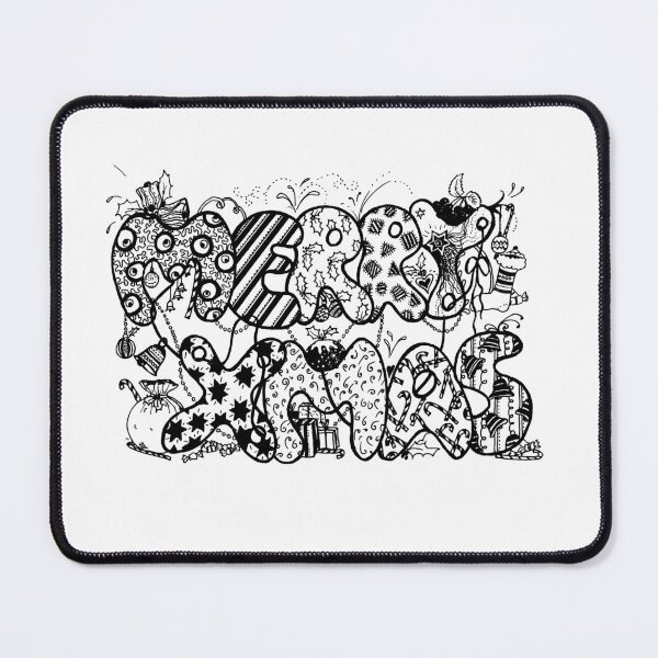 Item preview, Merry Xmas Aussie Tangle in Black  designed and sold by Heatherian.