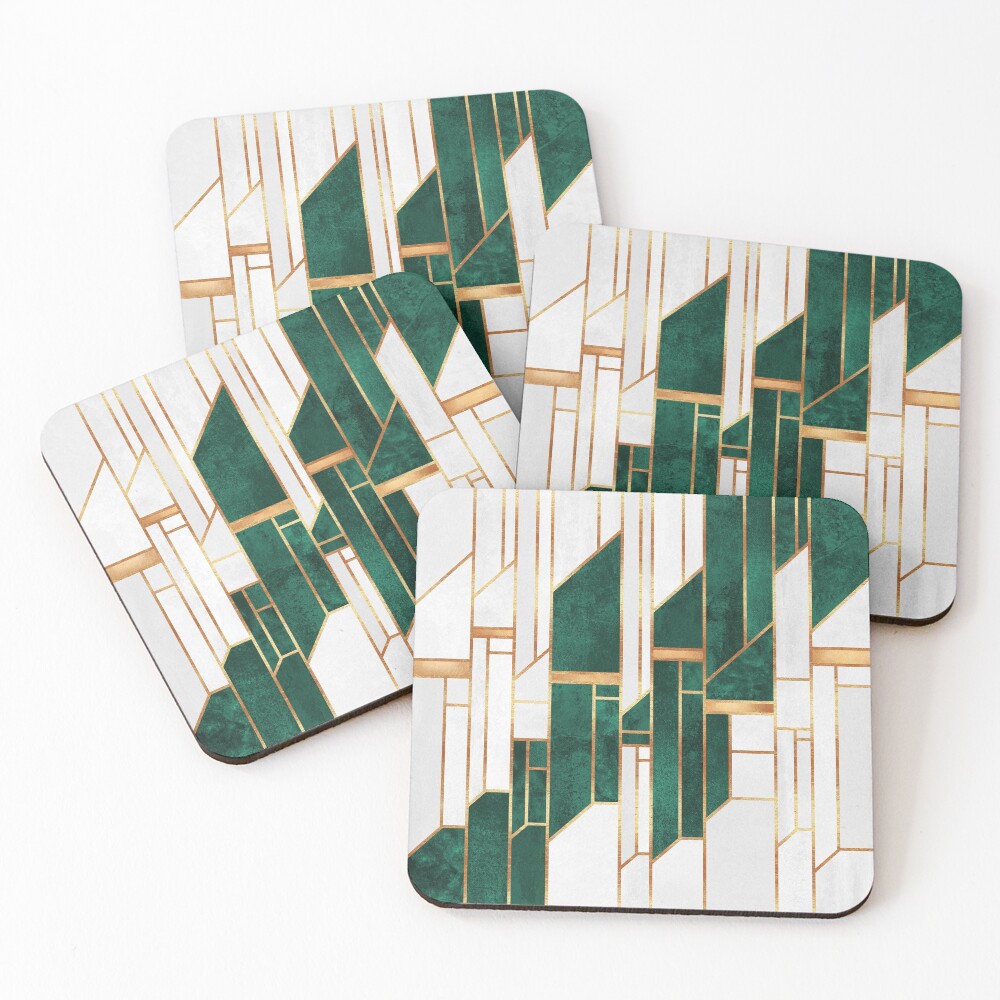 Emerald Sky Coasters (Set of 4)