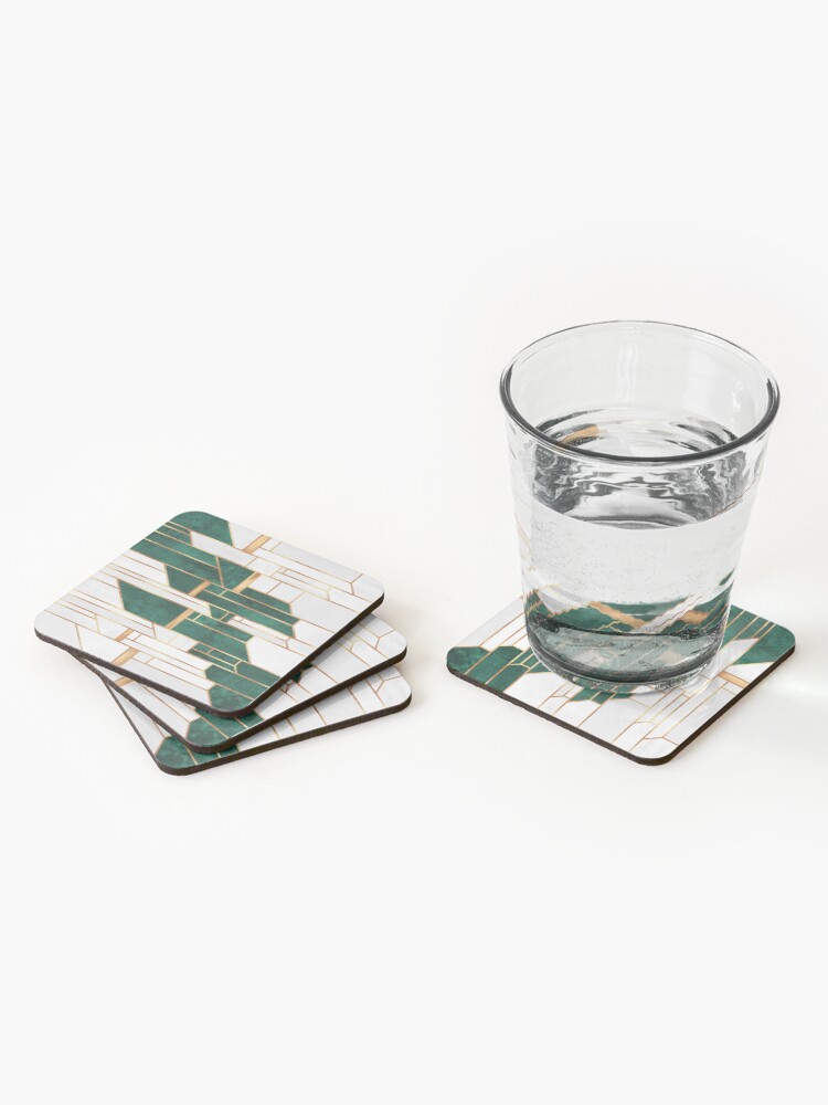 Alternate view of Emerald Sky Coasters (Set of 4)