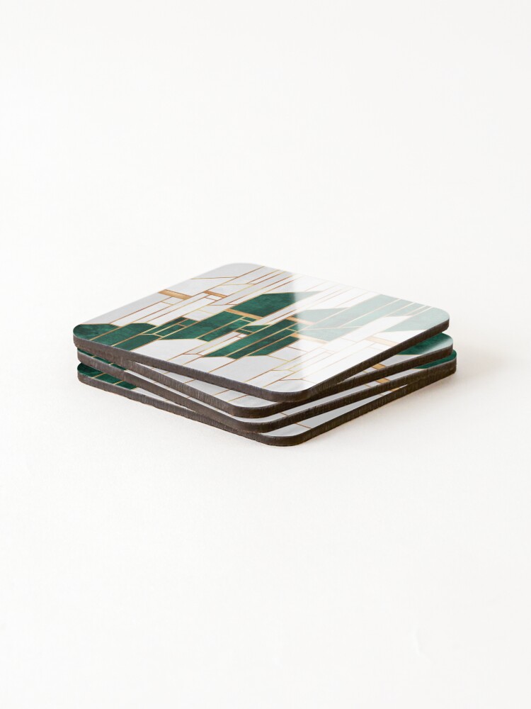 Alternate view of Emerald Sky Coasters (Set of 4)