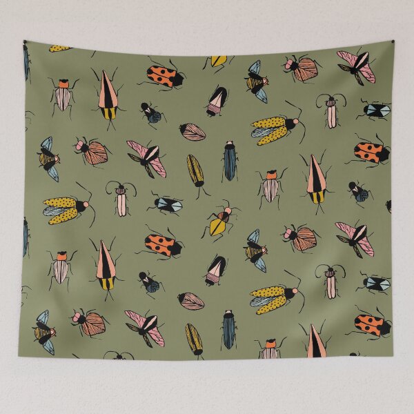 Item preview, Green Painted Insects designed and sold by gabrielleneil.