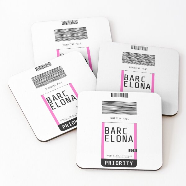Item preview, Barcelona Boarding Pass BCN (Pink) designed and sold by lukassfr.