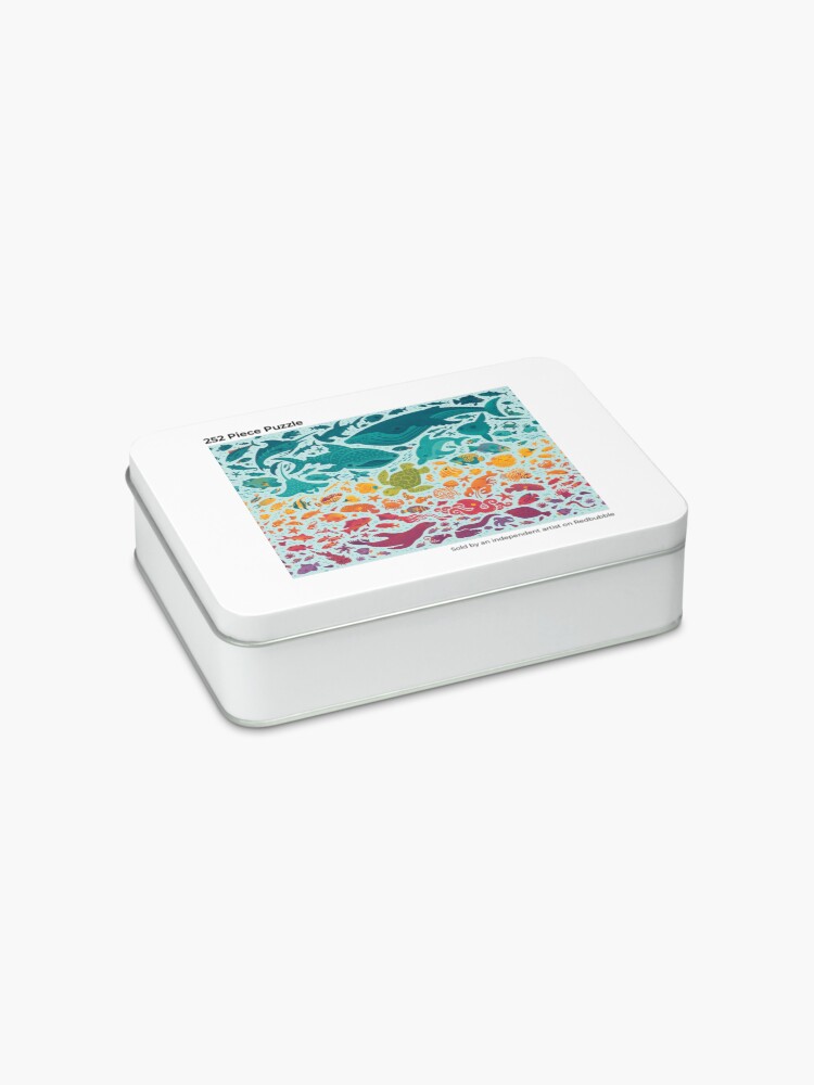 Alternate view of Aquatic Spectrum 2 : light blue Jigsaw Puzzle