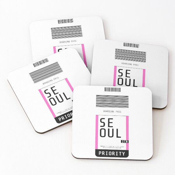 Item preview, Seoul Boarding Pass ICN (Pink) designed and sold by lukassfr.