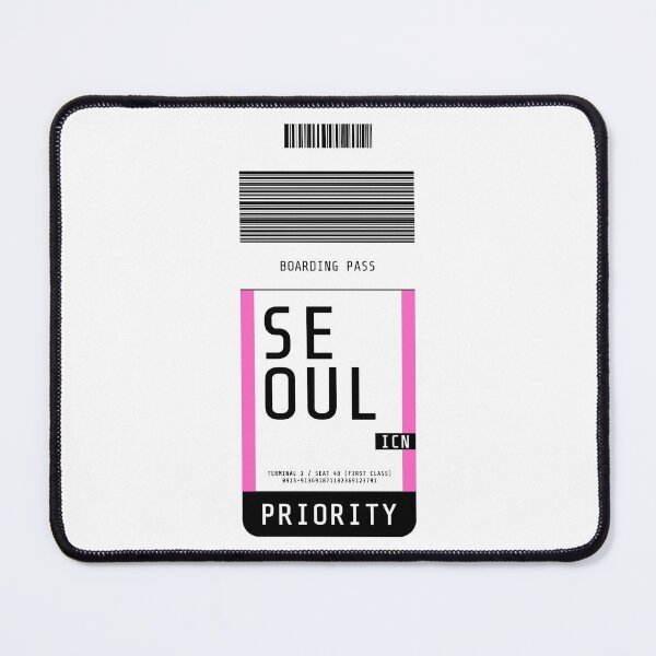 Item preview, Seoul Boarding Pass ICN (Pink) designed and sold by lukassfr.