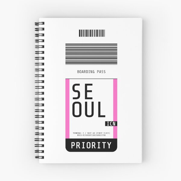 Item preview, Seoul Boarding Pass ICN (Pink) designed and sold by lukassfr.