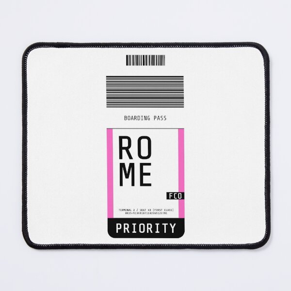 Item preview, Rome Boarding Pass FCO (Pink) designed and sold by lukassfr.