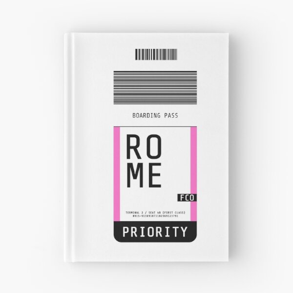 Item preview, Rome Boarding Pass FCO (Pink) designed and sold by lukassfr.