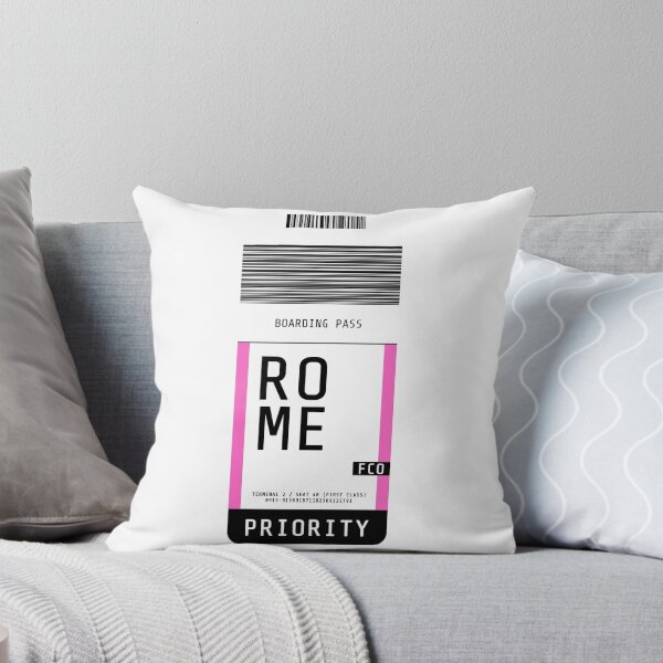 Item preview, Rome Boarding Pass FCO (Pink) designed and sold by lukassfr.