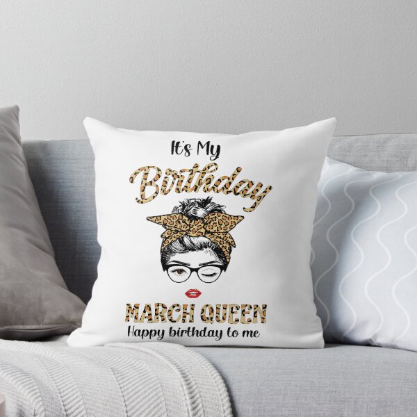 Item preview, March Birthday Girl Queen Messy Bun Its My Birthday Leopard designed and sold by Kayla Alice Mooney.