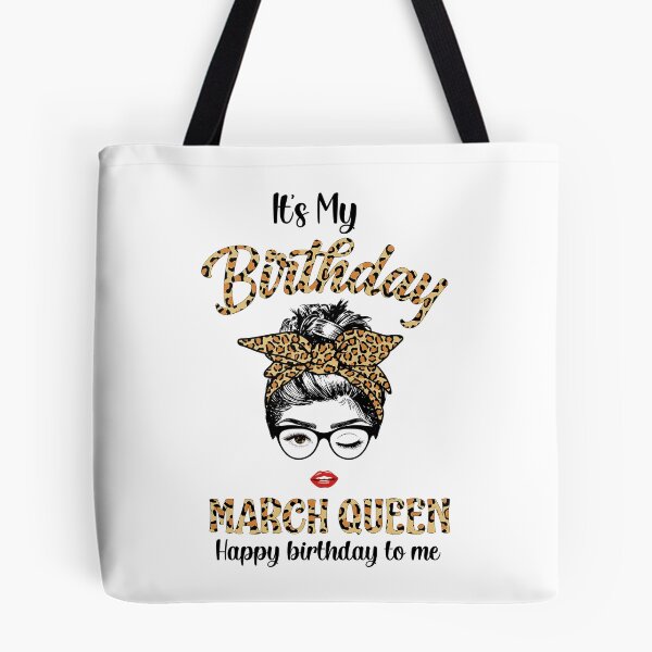 Item preview, March Birthday Girl Queen Messy Bun Its My Birthday Leopard designed and sold by Kayla Alice Mooney.
