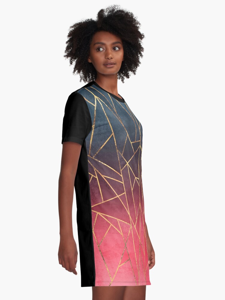 Alternate view of Shattered Ombre 2 Graphic T-Shirt Dress