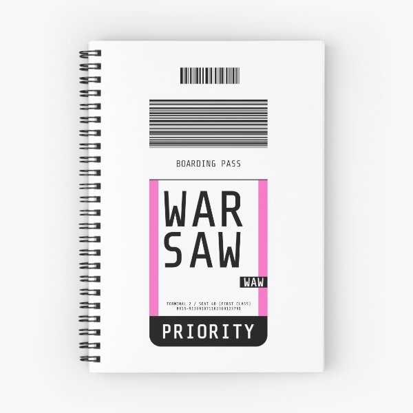 Item preview, Warsaw Boarding Pass WAW (Pink) designed and sold by lukassfr.