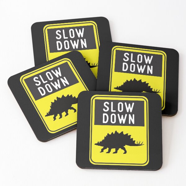 Item preview, Funny Road Sign - Slow Down - Dinosaur designed and sold by Rhu Creations.