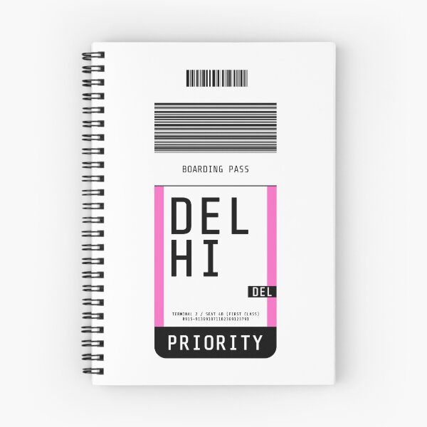 Item preview, Delhi Boarding Pass DEL (Pink) designed and sold by lukassfr.