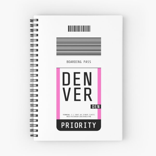 Item preview, Denver Boarding Pass DEN (Pink) designed and sold by lukassfr.