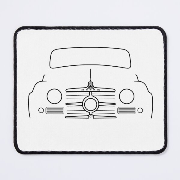 Item preview, Rover P4 75 Cyclops 1950s British classic car black outline graphic designed and sold by soitwouldseem.
