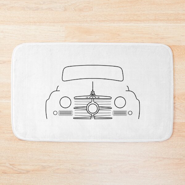 Item preview, Rover P4 75 Cyclops 1950s British classic car black outline graphic designed and sold by soitwouldseem.