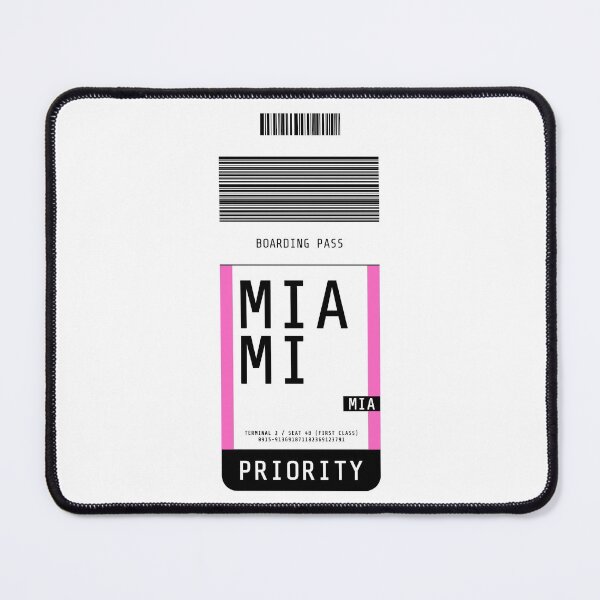 Item preview, Miami Boarding Pass MIA (Pink) designed and sold by lukassfr.