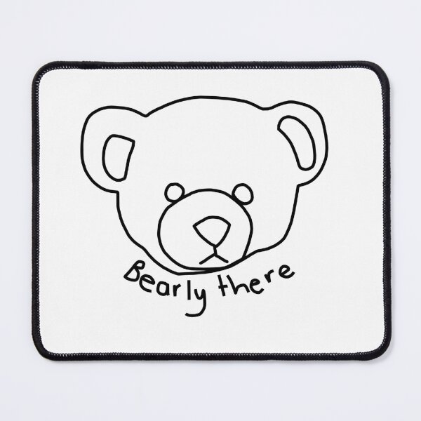 Item preview, Minimal Bear Portrait with Pun Bearly There designed and sold by ellenhenry.