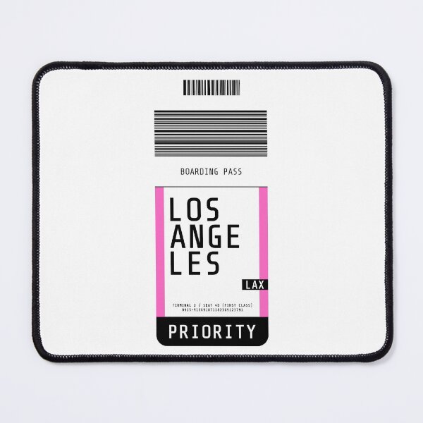 Item preview, Los Angeles Boarding Pass LAX (Pink) designed and sold by lukassfr.