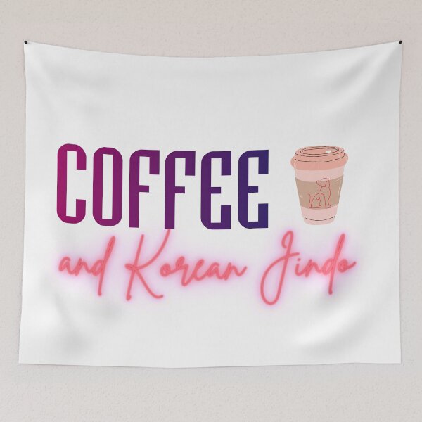 Item preview, Coffee and Korean Jindo | Gradient Colors designed and sold by Mintminz.