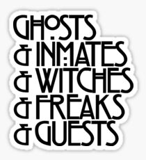 Ghosts & (Black) Sticker