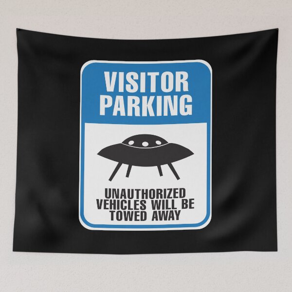 Item preview, Funny Road Sign - Parking Sign - UFO designed and sold by Rhu Creations.