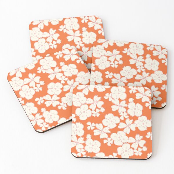 Item preview, Orange Ditsy Floral Outline designed and sold by gabrielleneil.