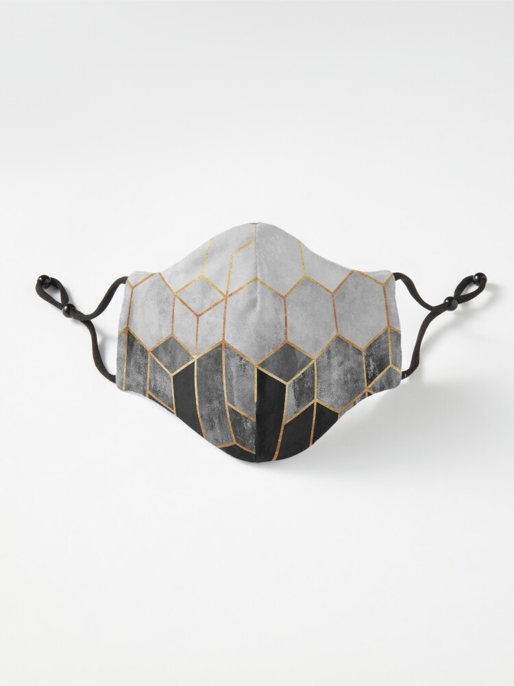 Alternate view of Charcoal Hexagons Mask