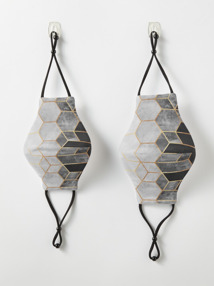 Alternate view of Charcoal Hexagons Mask
