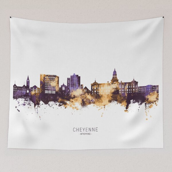 Item preview, Cheyenne Wyoming Skyline designed and sold by ArtPrints.