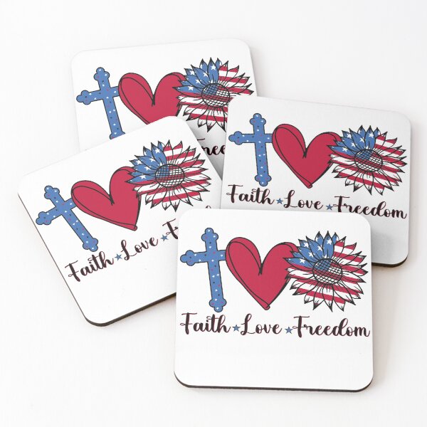 Item preview, Faith Love Freedom American Flag Graphic designed and sold by Robertbun32.