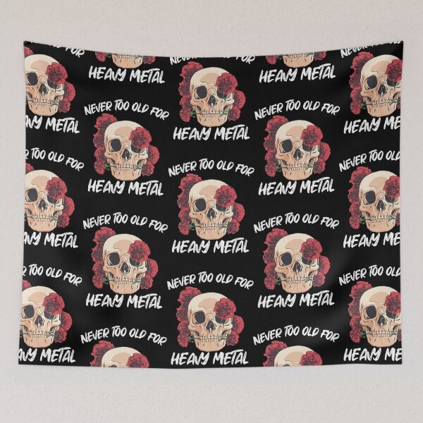 Item preview, Skull with Red Roses Heavy Metal Hard Rock  designed and sold by AristonCui.