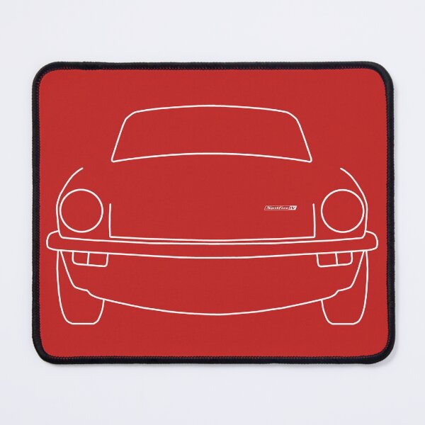 Item preview, Triumph Spitfire classic car outline line graphic (white) designed and sold by soitwouldseem.