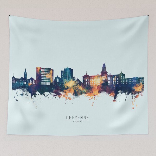 Item preview, Cheyenne Wyoming Skyline designed and sold by ArtPrints.