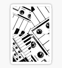 Abstract Synth Keyboard Sticker