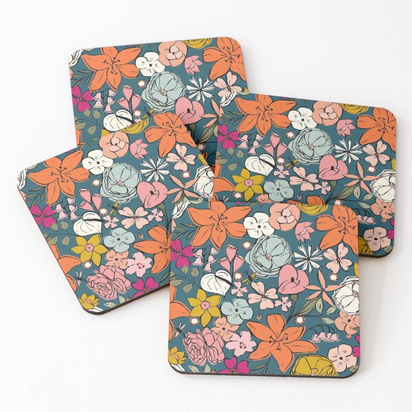 Item preview, Navy Allover Floral designed and sold by gabrielleneil.