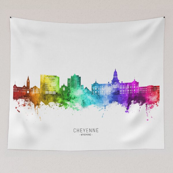 Item preview, Cheyenne Wyoming Skyline designed and sold by ArtPrints.