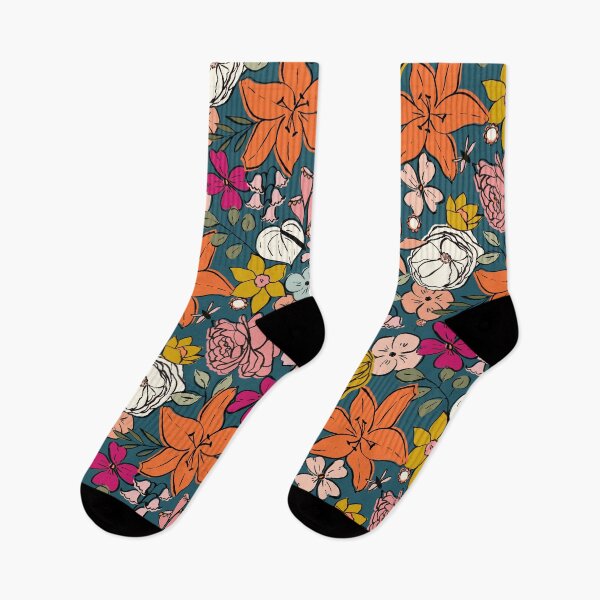 Item preview, Azul Marino Allover Floral designed and sold by gabrielleneil.