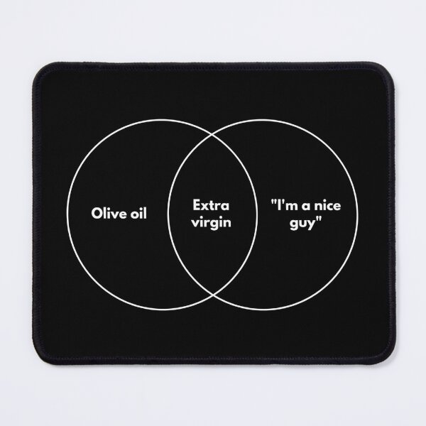 Item preview, Extra virgin - Venn diagram designed and sold by The Agreeable Raven.
