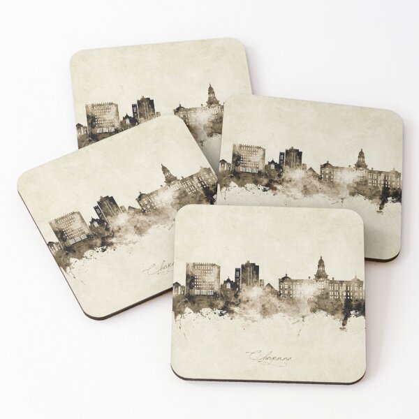 Item preview, Cheyenne Wyoming Skyline designed and sold by ArtPrints.