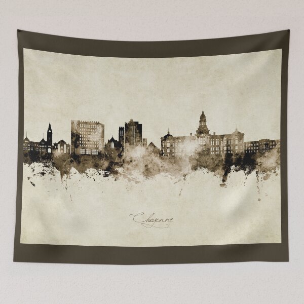 Item preview, Cheyenne Wyoming Skyline designed and sold by ArtPrints.