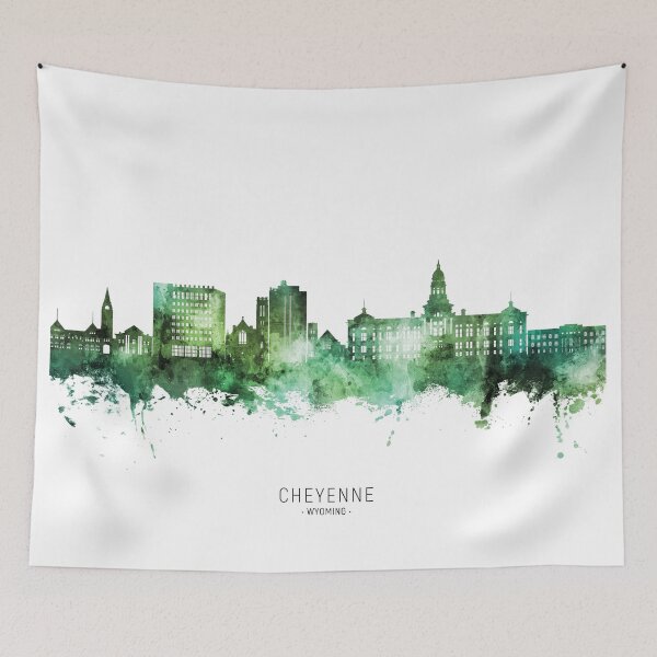 Item preview, Cheyenne Wyoming Skyline designed and sold by ArtPrints.