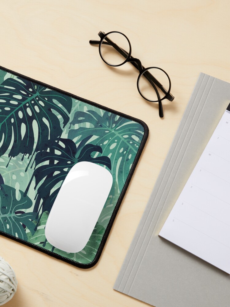 Alternate view of Monstera Melt (in Green) Mouse Pad