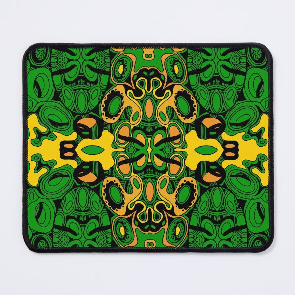 Item preview, Miniature Aussie Tangle 13 Pattern in Green and Gold  designed and sold by Heatherian.